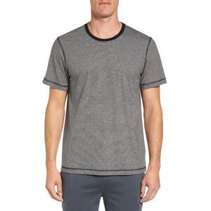 Daniel Buchler Mens Peruvian Pima Cotton T-Shirt Small Black/Grey Heather NWT